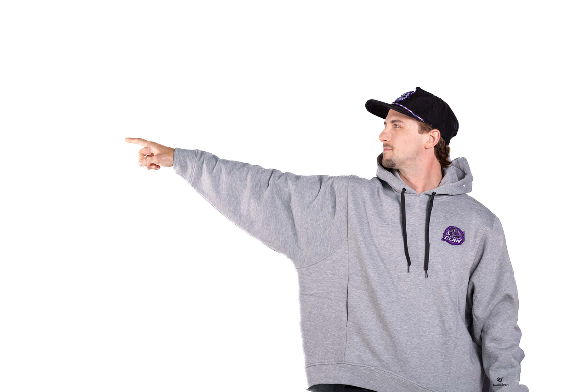 Grey Oversized logo hoodie