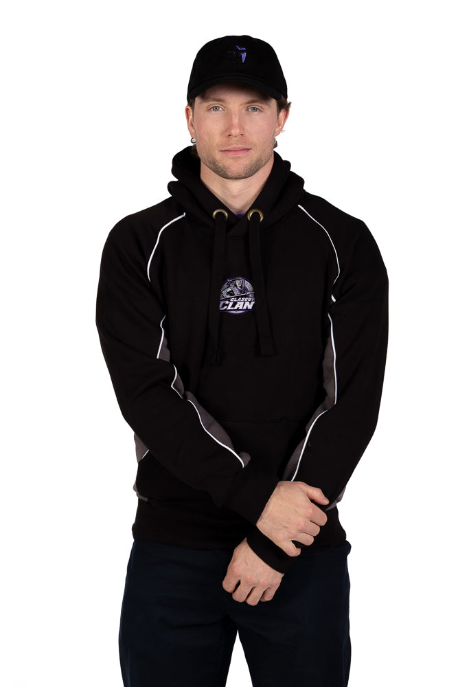 Black Colour Block Hood