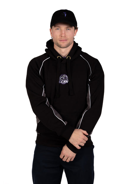 Black Colour Block Hood