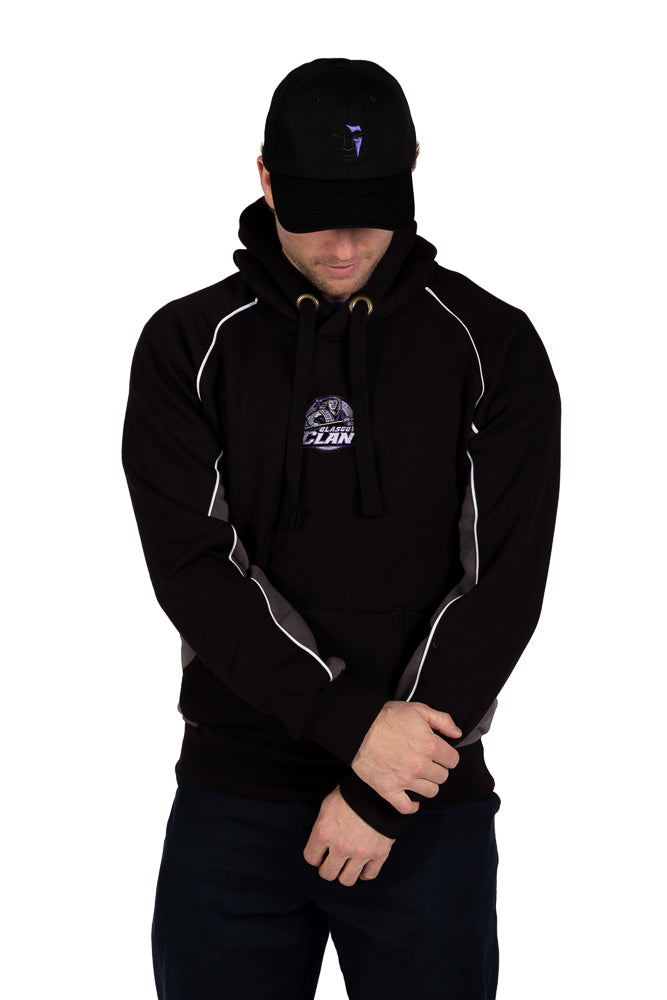 Black Colour Block Hood