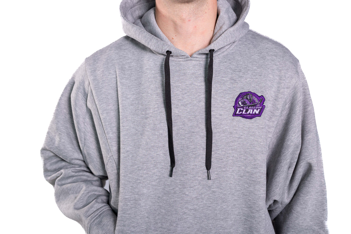 Grey Oversized logo hoodie