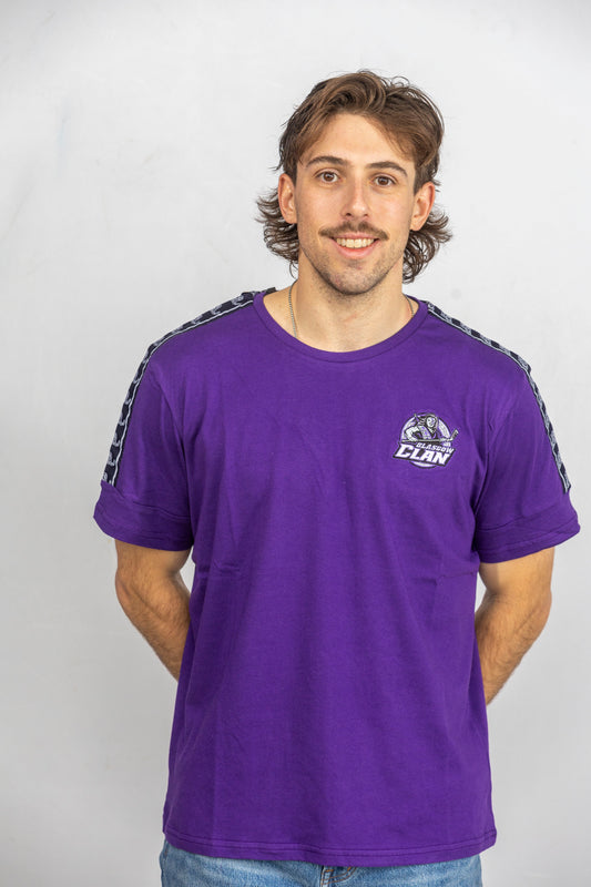 Purple Clan Tape Detail T-shirt